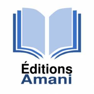 Logo Éditions Amani montrant un livre ouvert et le nom de la maison